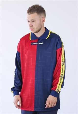 VINTAGE UMBRO GOALKEEPER JERSEY LONG SLEEVE SHIRT TOP