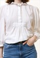 AUSTRIAN BAVARIAN DIRNDL VICTORIAN BUTTONS BLOUSE 5488