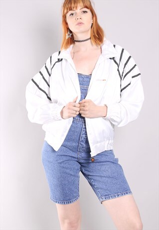 VINTAGE 80S ELLESSE SPOTTY SATIN SHELL JACKET