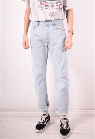 LEVI'S 501 MENS VINTAGE JEANS W30 L32 BLUE 90S