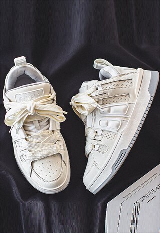 SKATER SHOES RETRO CHUNKY SOLE TRAINERS CLASSIC HIGH TOPS
