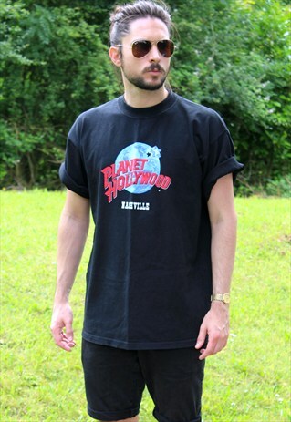 VINTAGE 90S PLANET HOLLYWOOD NASHVILLE USA T-SHIRT - LARGE