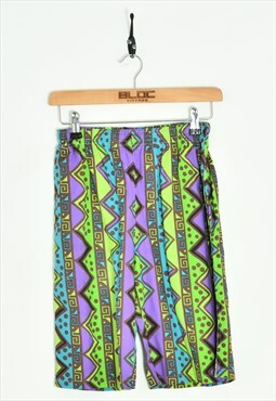 Vintage Patterned Shorts Purple XSmall