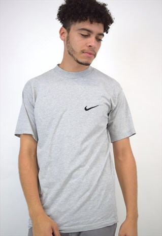 VINTAGE 90S NIKE GREY CLASSIC LOGO TEE