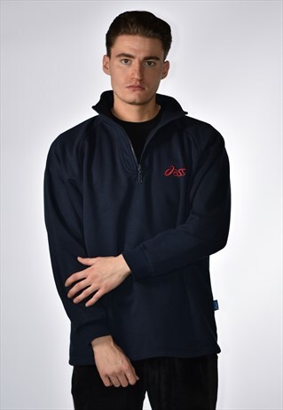 90'S VINTAGE ASICS QUARTER-ZIP SWEATSHIRT
