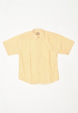 Vintage Shirt Short Sleeve Polka Dot Yellow