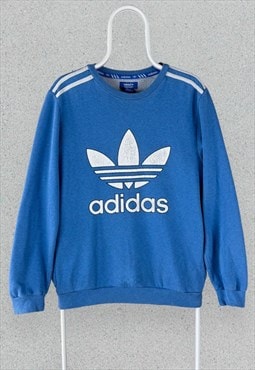 Adidas Originals Blue Sweatshirt Pullover Mens Small