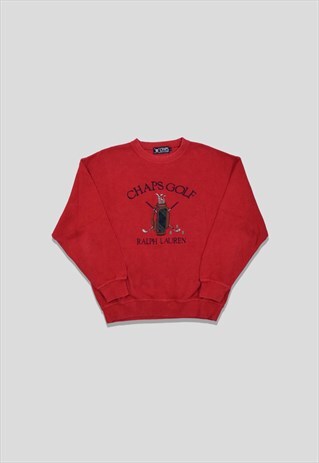 VINTAGE CHAPS RALPH LAUREN EMBROIDERED LOGO SWEATSHIRT