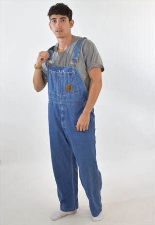 VINTAGE 90S BLUE DENIM DUNGAREES