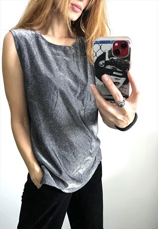 Silver Glossy Tank / Top 