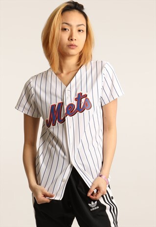 VINTAGE NEW YORK METS EMBROIDERED BASEBALL TOP