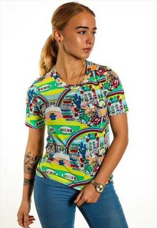 VINTAGE PATTERNED T-SHIRT T321