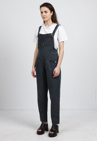 VINTAGE BLUE OKAY DENIM JUMPSUIT DUNGAREES