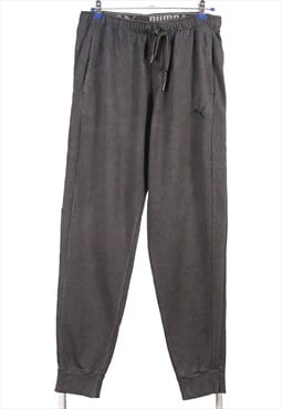 Puma 90's small logo Baggy Joggers / Sweatpants Large Grey