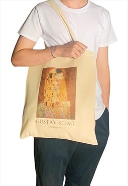 Gustav Klimt The Kiss Tote Bag with Aesthetic Title