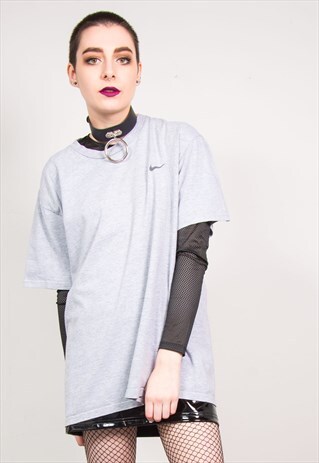 NIKE VINTAGE 90'S LIGHT GREY SPORTS T-SHIRT