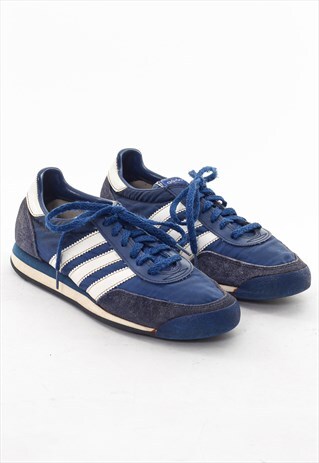 VINTAGE ADIDAS ORIGINALS ORION NYLON SUEDE SNEAKERS 80S BLUE