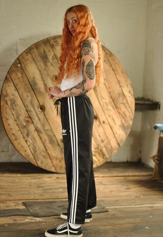 90S ADIDAS TRE FOIL LOGO TRACK JOGGER PANTS
