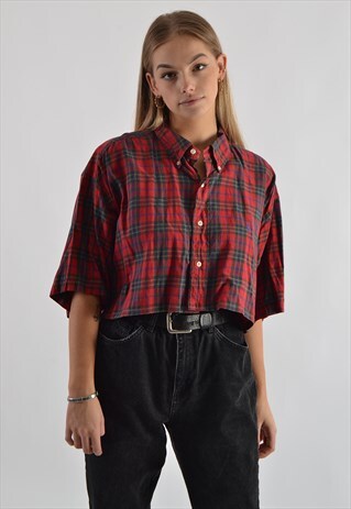 RED RALPH LAUREN REWORKED CROPPED SHIRT GRL3881