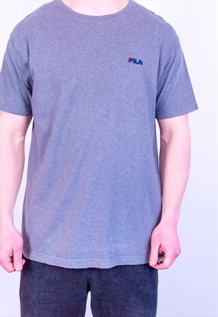 VINTAGE FILA T-SHIRT IN GREY XL