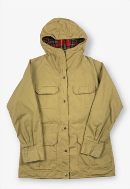 Vintage 90s Tartan Lined Hiking Jacket Parka Coat S BV15504