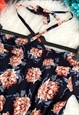 NAVY BLUE & PINK FLORAL BARDOT PLAYSUIT