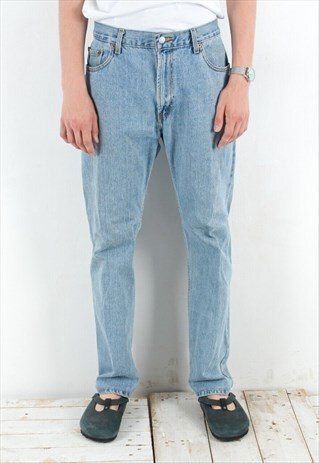 505 Vintage Men's W36 L32 Straight Fit Zip Jeans Denim Pants
