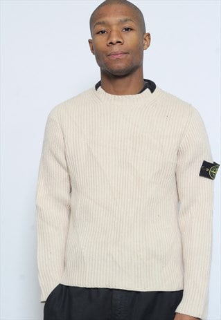 VINTAGE STONE ISLAND RIBBED KNIT JUMPER