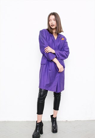 PURPLE LONG JACKET DRESS