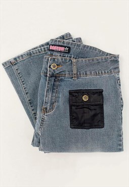 y2k vintage satin pocket jeans