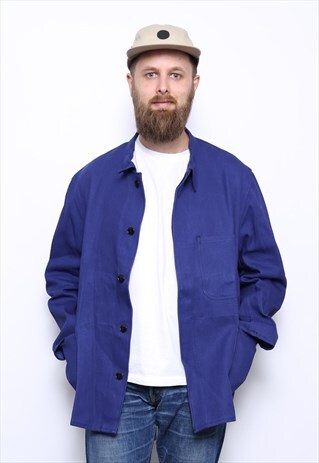 VINTAGE BLUE WORK/CHORE JACKET COAT