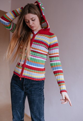 VINTAGE 90S ZIP UP CARDIGAN