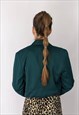 VINTAGE CROPPED EMERALD BLAZER