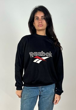 Vintage Reebok Sweatshirt Women's Black