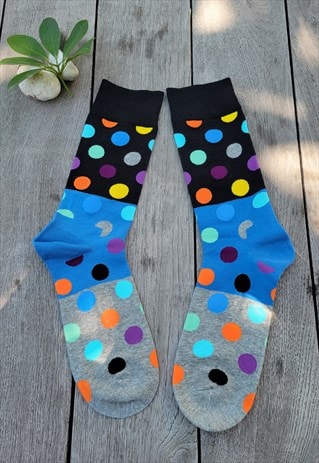 Dot Pattern Cozy Socks in Black