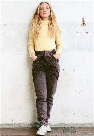 VINTAGE 80S HIGH WAISTED LACE JEANS