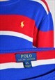 Y2K POLO RALPH LAUREN RED BLUE STRIPED JUMPER