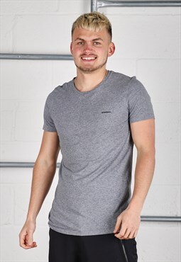 Vintage Diesel T-Shirt in Grey Short Sleeve Tee Medium