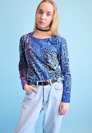 90'S RETRO BOTTEGA VENETA MOD PATTERN MESH TOP