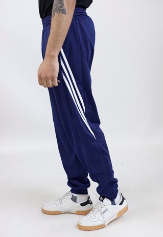 VINTAGE 90S ADIDAS BLUE TRACKSUIT BOTTOMS