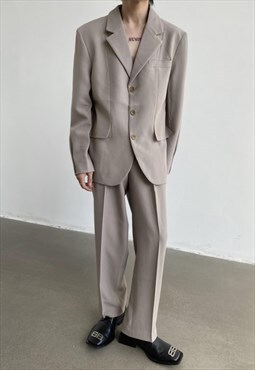 Men's High fashion sense of solid color suit set