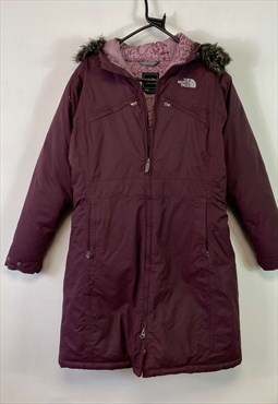 Purple North Face Parka Jacket Down Fill Womens Large