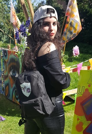 WITCH CREST BLACK MINI BACKPACK