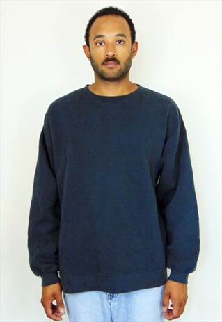90S CLASSIC SKATER SPORTSWEAR FADED BLACK SWEATSHIRT XL