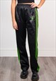 black oversized tracksuit bottoms