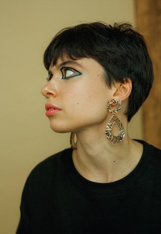 ZEBRA STATEMENT DROP EARRINGS