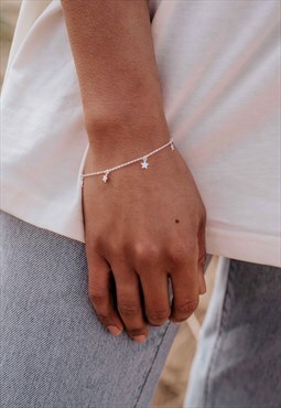 Sterling Silver Mini Star Bracelet