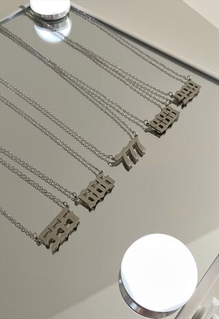 ANGEL NUMBER 666 NECKLACE SILVER FINISH