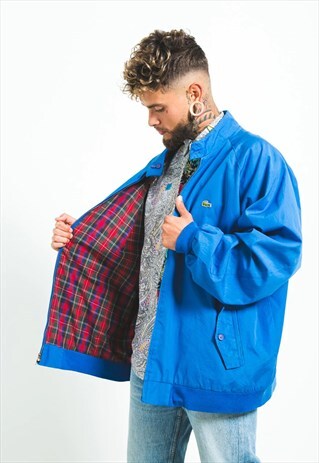 VINTAGE 80S LACOSTE REVERSIBLE HARRINGTON JACKET / S5703