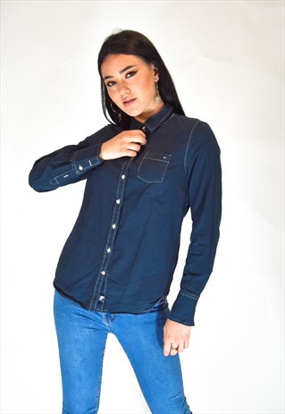 TOMMY HILFIGER BLUE CASUAL STYLE SHIRT